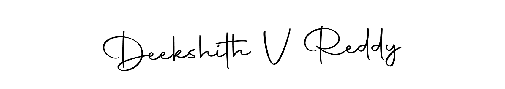 Also we have Deekshith V Reddy name is the best signature style. Create professional handwritten signature collection using Autography-DOLnW autograph style. Deekshith V Reddy signature style 10 images and pictures png