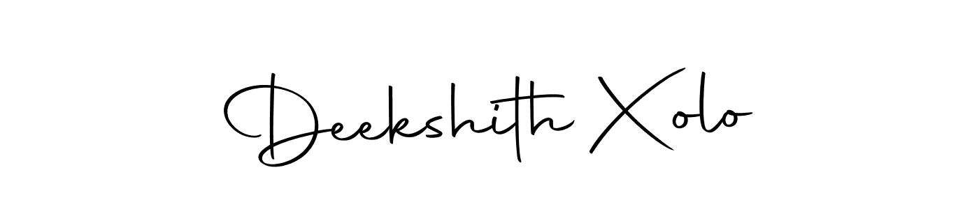 if you are searching for the best signature style for your name Deekshith Xolo. so please give up your signature search. here we have designed multiple signature styles  using Autography-DOLnW. Deekshith Xolo signature style 10 images and pictures png
