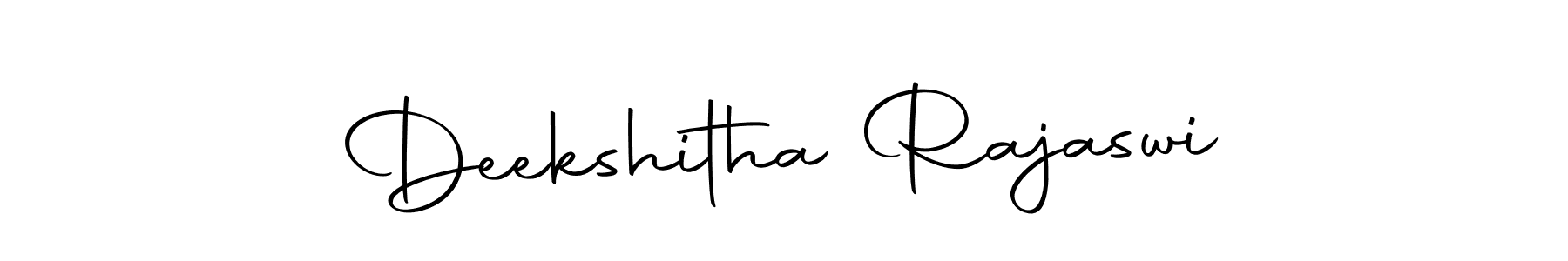 The best way (Autography-DOLnW) to make a short signature is to pick only two or three words in your name. The name Deekshitha Rajaswi include a total of six letters. For converting this name. Deekshitha Rajaswi signature style 10 images and pictures png