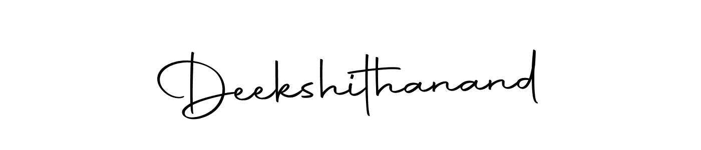 Create a beautiful signature design for name Deekshithanand. With this signature (Autography-DOLnW) fonts, you can make a handwritten signature for free. Deekshithanand signature style 10 images and pictures png