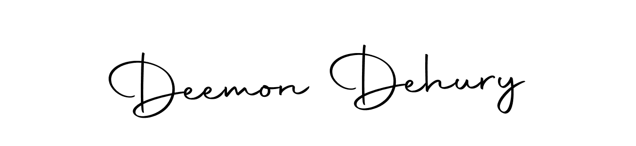 Create a beautiful signature design for name Deemon Dehury. With this signature (Autography-DOLnW) fonts, you can make a handwritten signature for free. Deemon Dehury signature style 10 images and pictures png