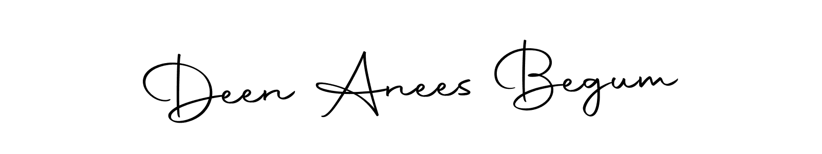 How to make Deen Anees Begum name signature. Use Autography-DOLnW style for creating short signs online. This is the latest handwritten sign. Deen Anees Begum signature style 10 images and pictures png