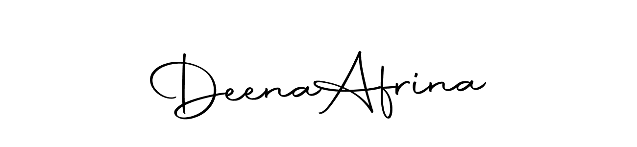 How to make Deena  Afrina name signature. Use Autography-DOLnW style for creating short signs online. This is the latest handwritten sign. Deena  Afrina signature style 10 images and pictures png