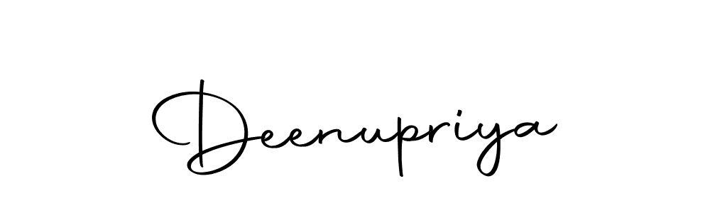 Design your own signature with our free online signature maker. With this signature software, you can create a handwritten (Autography-DOLnW) signature for name Deenupriya. Deenupriya signature style 10 images and pictures png