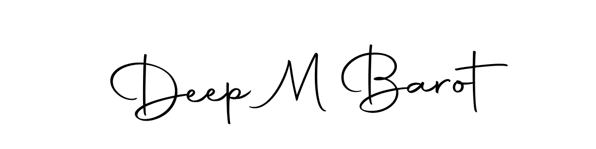 Deep M Barot stylish signature style. Best Handwritten Sign (Autography-DOLnW) for my name. Handwritten Signature Collection Ideas for my name Deep M Barot. Deep M Barot signature style 10 images and pictures png