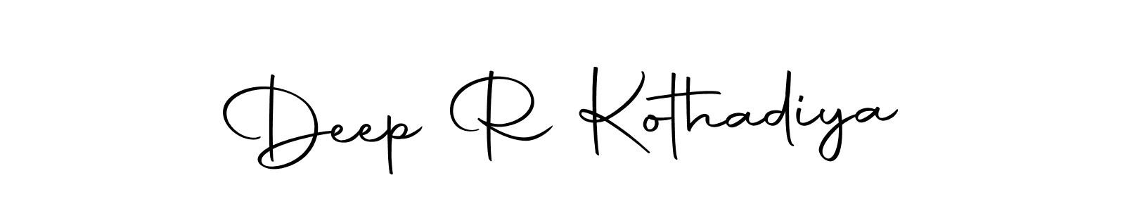 How to make Deep R Kothadiya name signature. Use Autography-DOLnW style for creating short signs online. This is the latest handwritten sign. Deep R Kothadiya signature style 10 images and pictures png