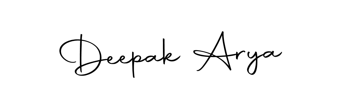 Use a signature maker to create a handwritten signature online. With this signature software, you can design (Autography-DOLnW) your own signature for name Deepak Arya. Deepak Arya signature style 10 images and pictures png