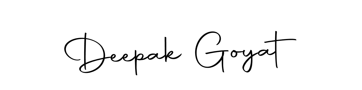 How to make Deepak Goyat name signature. Use Autography-DOLnW style for creating short signs online. This is the latest handwritten sign. Deepak Goyat signature style 10 images and pictures png