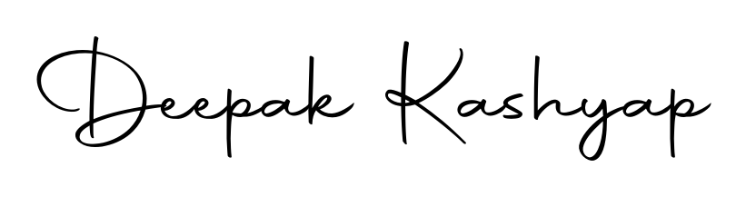 Discover how Deepak Kashyap looks in an executive cursive font (Autography-DOLnW). Perfect for legal documents, invoices, and certificates. Deepak Kashyap signature style 10 images and pictures png