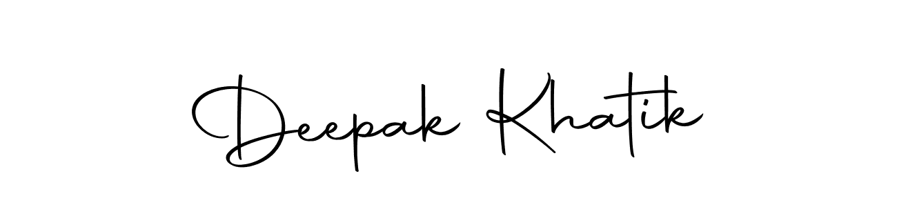 Create a beautiful signature design for name Deepak Khatik. With this signature (Autography-DOLnW) fonts, you can make a handwritten signature for free. Deepak Khatik signature style 10 images and pictures png
