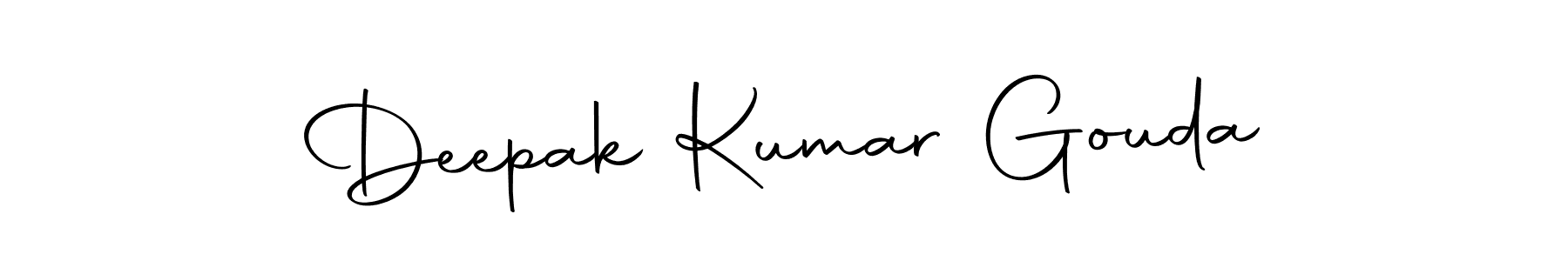 How to make Deepak Kumar Gouda name signature. Use Autography-DOLnW style for creating short signs online. This is the latest handwritten sign. Deepak Kumar Gouda signature style 10 images and pictures png