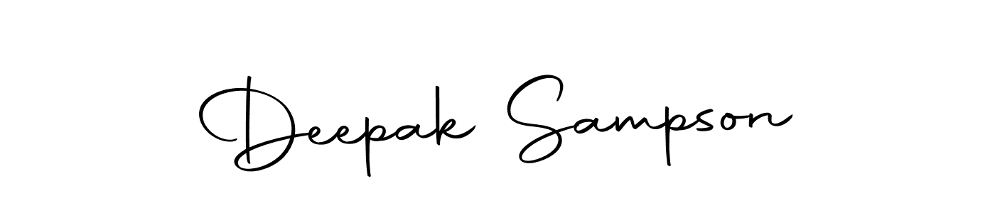 How to make Deepak Sampson name signature. Use Autography-DOLnW style for creating short signs online. This is the latest handwritten sign. Deepak Sampson signature style 10 images and pictures png