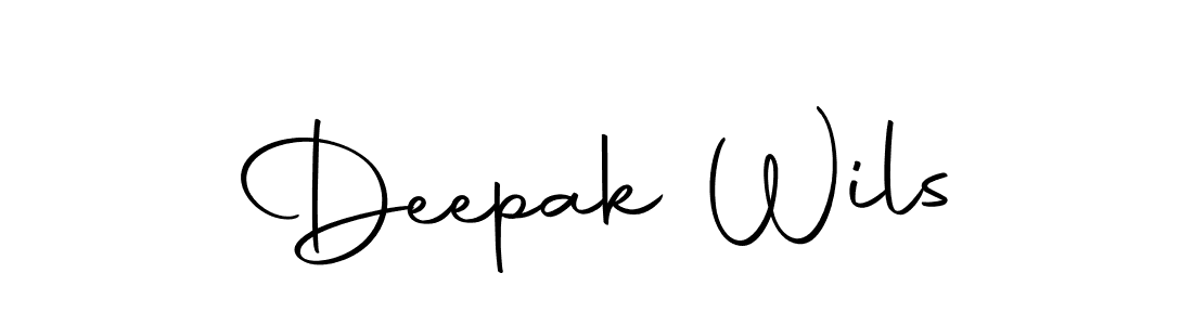 How to make Deepak Wils name signature. Use Autography-DOLnW style for creating short signs online. This is the latest handwritten sign. Deepak Wils signature style 10 images and pictures png