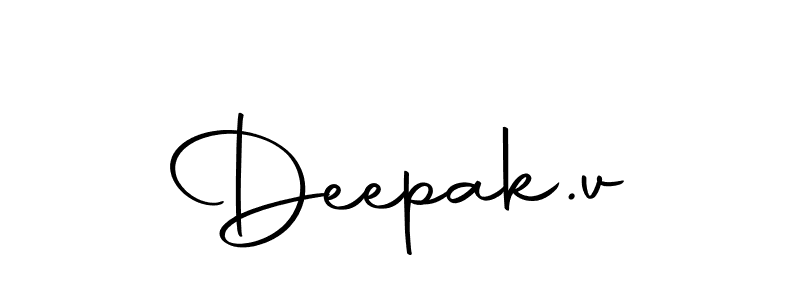 Design your own signature with our free online signature maker. With this signature software, you can create a handwritten (Autography-DOLnW) signature for name Deepak.v. Deepak.v signature style 10 images and pictures png