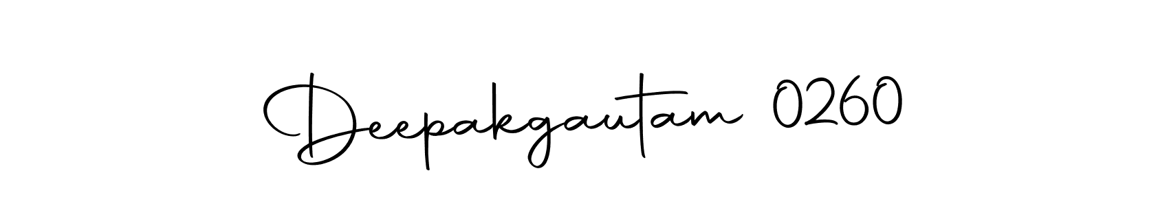 Use a signature maker to create a handwritten signature online. With this signature software, you can design (Autography-DOLnW) your own signature for name Deepakgautam 0260. Deepakgautam 0260 signature style 10 images and pictures png