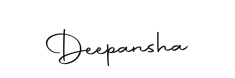 Design your own signature with our free online signature maker. With this signature software, you can create a handwritten (Autography-DOLnW) signature for name Deepansha. Deepansha signature style 10 images and pictures png
