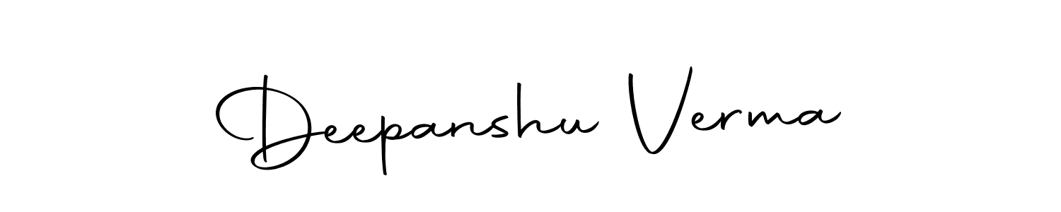 Create a beautiful signature design for name Deepanshu Verma. With this signature (Autography-DOLnW) fonts, you can make a handwritten signature for free. Deepanshu Verma signature style 10 images and pictures png