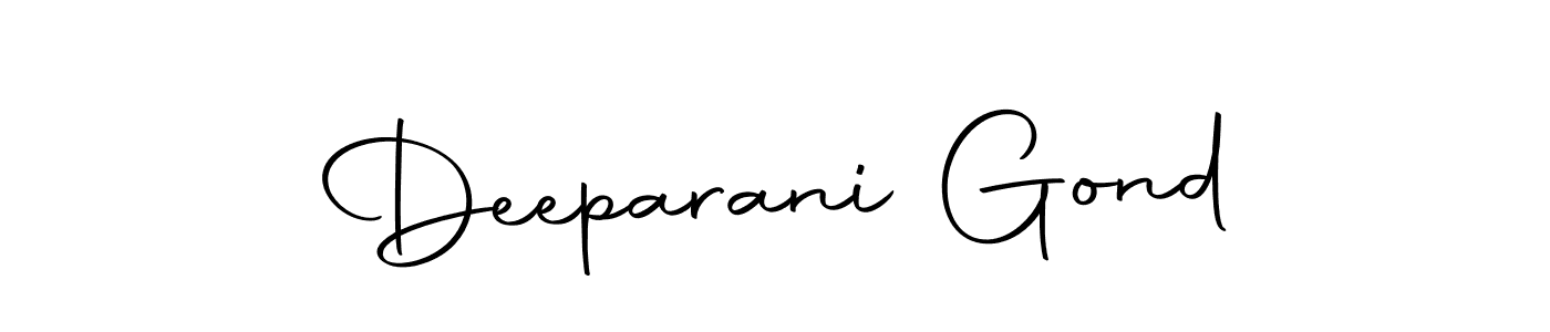 Create a beautiful signature design for name Deeparani Gond. With this signature (Autography-DOLnW) fonts, you can make a handwritten signature for free. Deeparani Gond signature style 10 images and pictures png