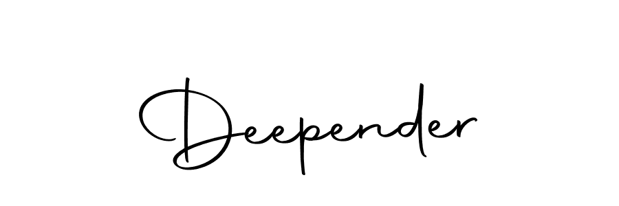 How to make Deepender name signature. Use Autography-DOLnW style for creating short signs online. This is the latest handwritten sign. Deepender signature style 10 images and pictures png