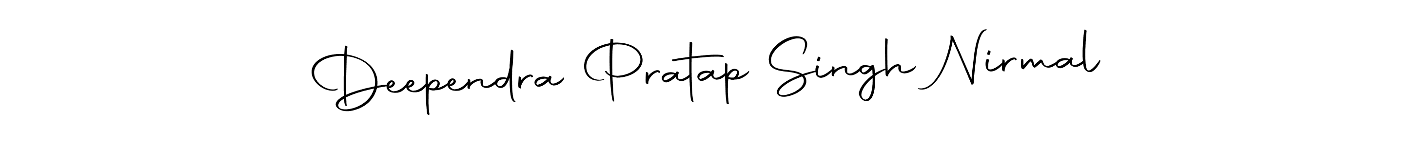 Create a beautiful signature design for name Deependra Pratap Singh Nirmal. With this signature (Autography-DOLnW) fonts, you can make a handwritten signature for free. Deependra Pratap Singh Nirmal signature style 10 images and pictures png