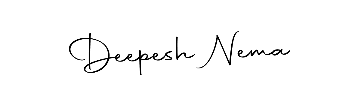 Use a signature maker to create a handwritten signature online. With this signature software, you can design (Autography-DOLnW) your own signature for name Deepesh Nema. Deepesh Nema signature style 10 images and pictures png