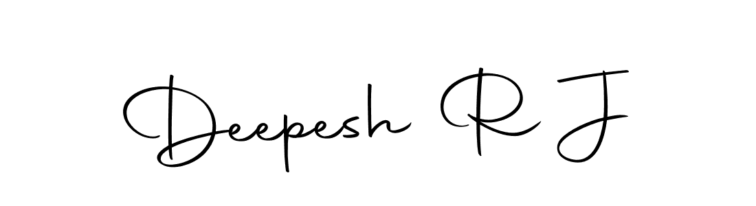 Create a beautiful signature design for name Deepesh R J. With this signature (Autography-DOLnW) fonts, you can make a handwritten signature for free. Deepesh R J signature style 10 images and pictures png