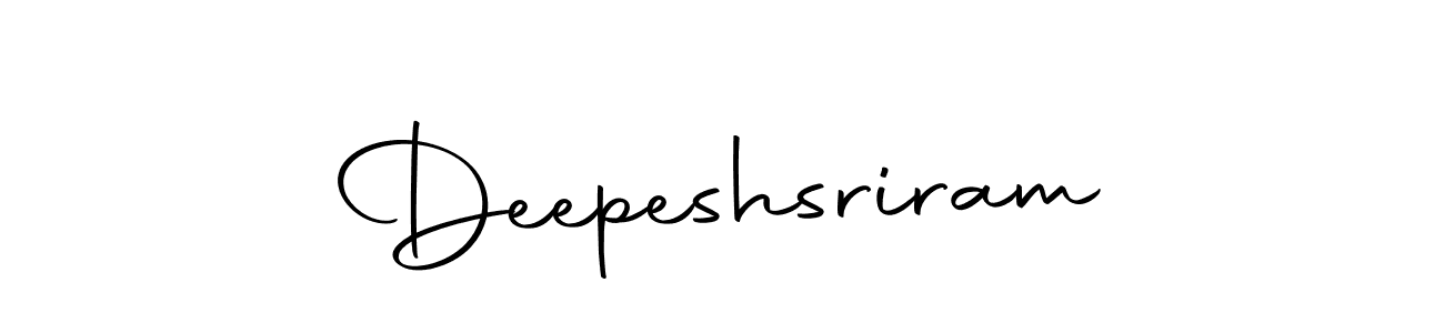 Use a signature maker to create a handwritten signature online. With this signature software, you can design (Autography-DOLnW) your own signature for name Deepeshsriram. Deepeshsriram signature style 10 images and pictures png