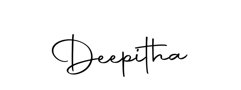 How to make Deepitha name signature. Use Autography-DOLnW style for creating short signs online. This is the latest handwritten sign. Deepitha signature style 10 images and pictures png