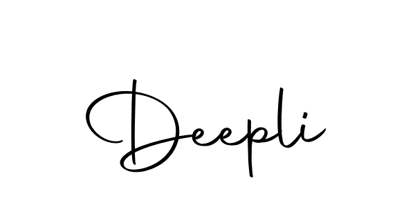 Design your own signature with our free online signature maker. With this signature software, you can create a handwritten (Autography-DOLnW) signature for name Deepli. Deepli signature style 10 images and pictures png