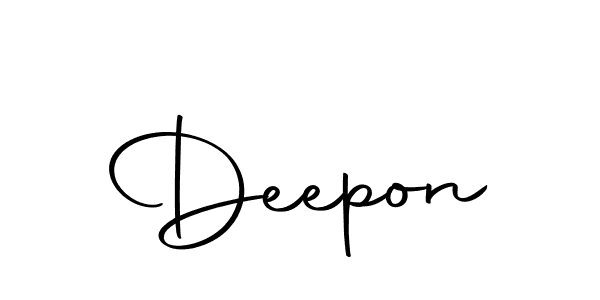 Use a signature maker to create a handwritten signature online. With this signature software, you can design (Autography-DOLnW) your own signature for name Deepon. Deepon signature style 10 images and pictures png