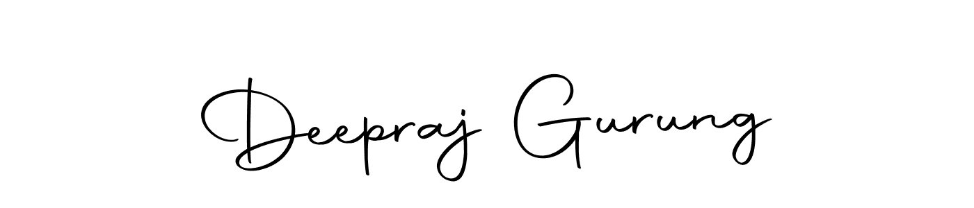 Make a beautiful signature design for name Deepraj Gurung. With this signature (Autography-DOLnW) style, you can create a handwritten signature for free. Deepraj Gurung signature style 10 images and pictures png