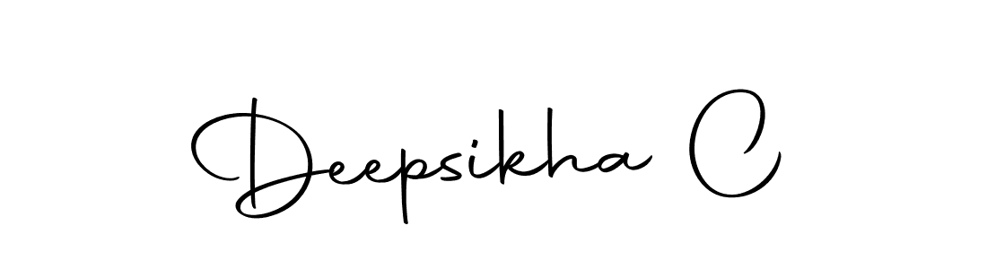Use a signature maker to create a handwritten signature online. With this signature software, you can design (Autography-DOLnW) your own signature for name Deepsikha C. Deepsikha C signature style 10 images and pictures png