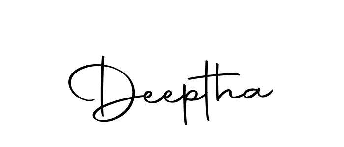 Design your own signature with our free online signature maker. With this signature software, you can create a handwritten (Autography-DOLnW) signature for name Deeptha. Deeptha signature style 10 images and pictures png