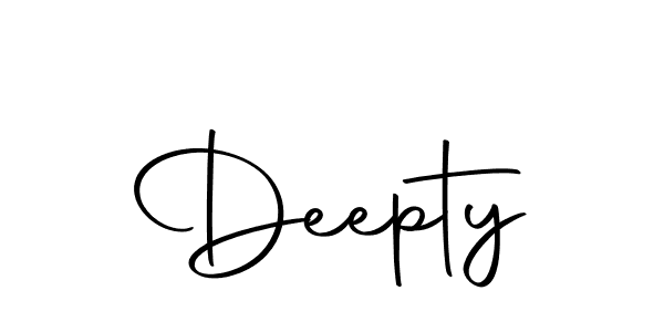 Create a beautiful signature design for name Deepty. With this signature (Autography-DOLnW) fonts, you can make a handwritten signature for free. Deepty signature style 10 images and pictures png