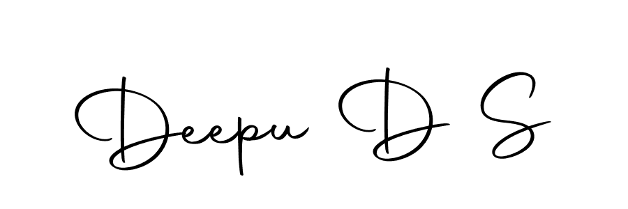 You should practise on your own different ways (Autography-DOLnW) to write your name (Deepu D S) in signature. don't let someone else do it for you. Deepu D S signature style 10 images and pictures png