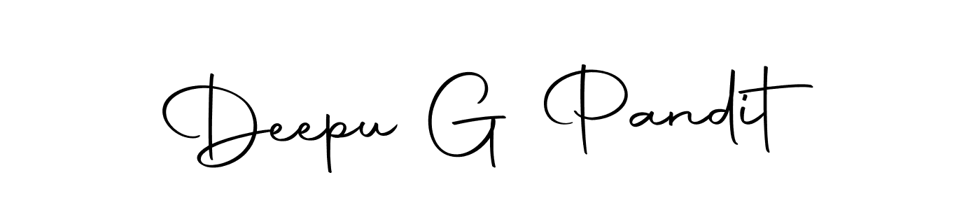 Make a beautiful signature design for name Deepu G Pandit. With this signature (Autography-DOLnW) style, you can create a handwritten signature for free. Deepu G Pandit signature style 10 images and pictures png