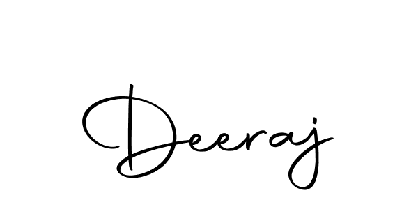 Design your own signature with our free online signature maker. With this signature software, you can create a handwritten (Autography-DOLnW) signature for name Deeraj. Deeraj signature style 10 images and pictures png