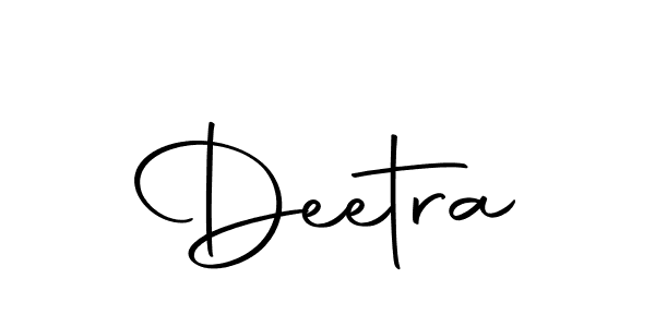 Design your own signature with our free online signature maker. With this signature software, you can create a handwritten (Autography-DOLnW) signature for name Deetra. Deetra signature style 10 images and pictures png