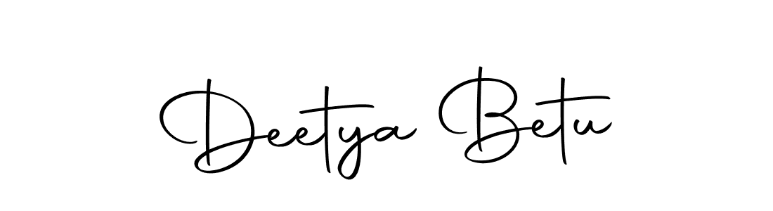 Design your own signature with our free online signature maker. With this signature software, you can create a handwritten (Autography-DOLnW) signature for name Deetya Betu. Deetya Betu signature style 10 images and pictures png