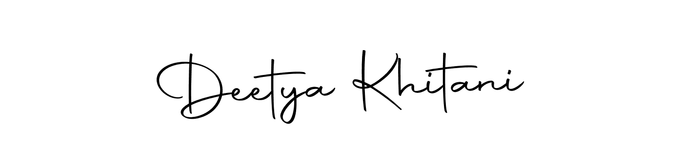 Deetya Khitani stylish signature style. Best Handwritten Sign (Autography-DOLnW) for my name. Handwritten Signature Collection Ideas for my name Deetya Khitani. Deetya Khitani signature style 10 images and pictures png