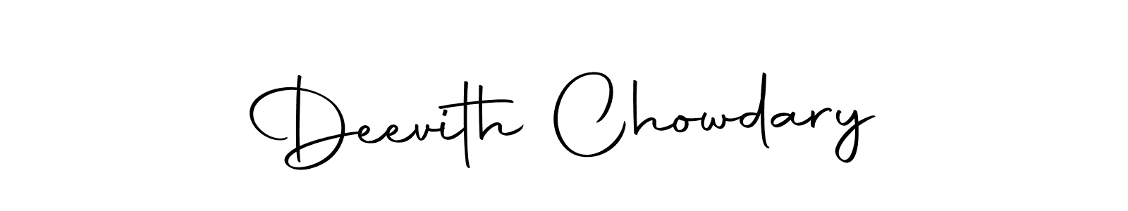 Make a beautiful signature design for name Deevith Chowdary. With this signature (Autography-DOLnW) style, you can create a handwritten signature for free. Deevith Chowdary signature style 10 images and pictures png