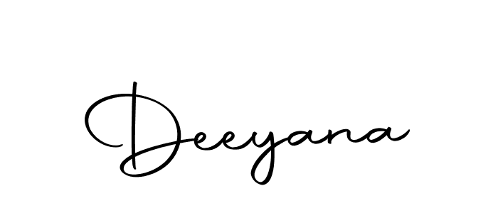 Use a signature maker to create a handwritten signature online. With this signature software, you can design (Autography-DOLnW) your own signature for name Deeyana. Deeyana signature style 10 images and pictures png