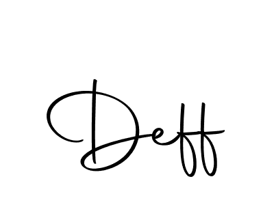Use a signature maker to create a handwritten signature online. With this signature software, you can design (Autography-DOLnW) your own signature for name Deff. Deff signature style 10 images and pictures png