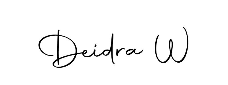 if you are searching for the best signature style for your name Deidra W. so please give up your signature search. here we have designed multiple signature styles  using Autography-DOLnW. Deidra W signature style 10 images and pictures png