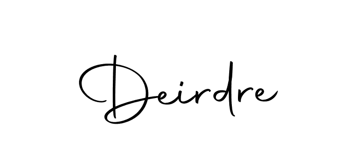 How to make Deirdre name signature. Use Autography-DOLnW style for creating short signs online. This is the latest handwritten sign. Deirdre signature style 10 images and pictures png