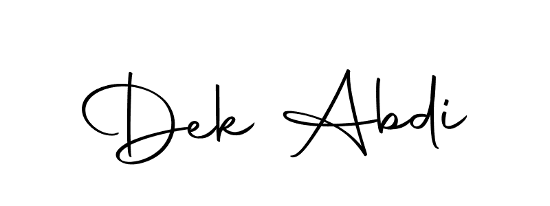 Here are the top 10 professional signature styles for the name Dek Abdi. These are the best autograph styles you can use for your name. Dek Abdi signature style 10 images and pictures png