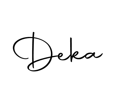 Create a beautiful signature design for name Deka. With this signature (Autography-DOLnW) fonts, you can make a handwritten signature for free. Deka signature style 10 images and pictures png