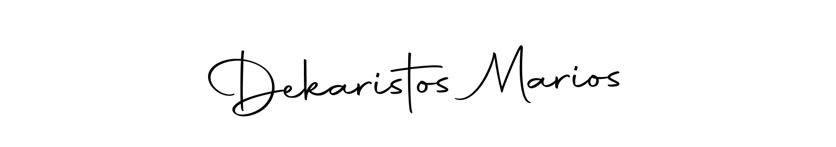 You can use this online signature creator to create a handwritten signature for the name Dekaristos Marios. This is the best online autograph maker. Dekaristos Marios signature style 10 images and pictures png
