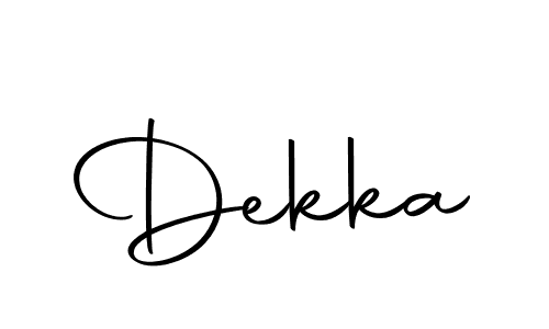 You should practise on your own different ways (Autography-DOLnW) to write your name (Dekka) in signature. don't let someone else do it for you. Dekka signature style 10 images and pictures png