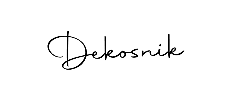 Make a beautiful signature design for name Dekosnik. Use this online signature maker to create a handwritten signature for free. Dekosnik signature style 10 images and pictures png